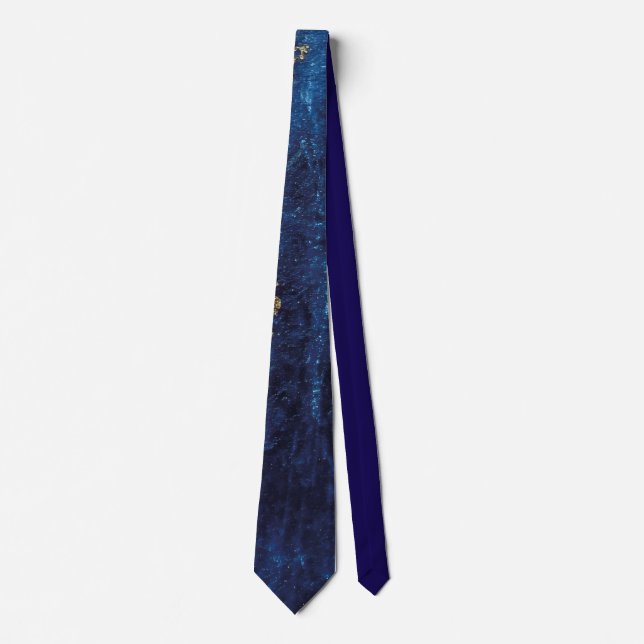 Elegant Gold Accent Tie / Cravate élégante (Devant)