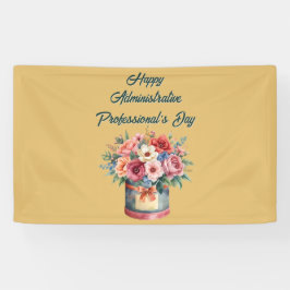 Elegant Gold Administrative Professionals Day Banner