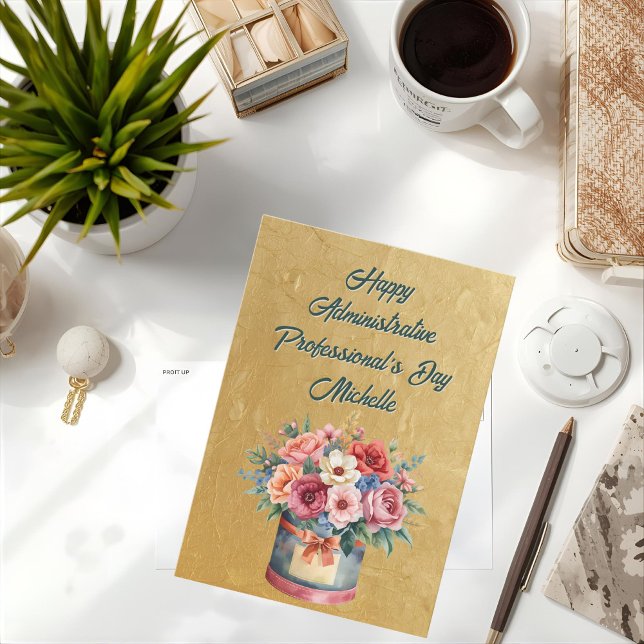 Elegant Gold Administrative Professionals Day Dankeskarte (Von Creator hochgeladen)