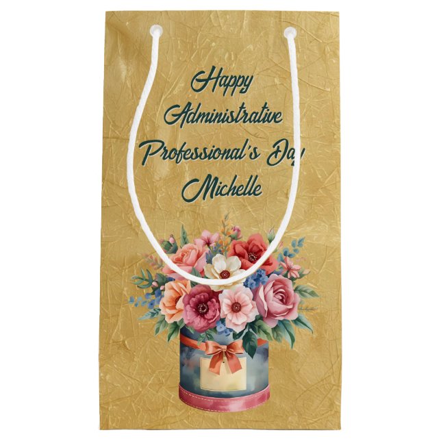 Elegant Gold Administrative Professionals Day Kleine Geschenktüte (Vorderseite)