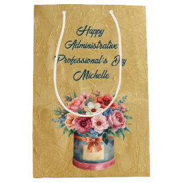 Elegant Gold Administrative Professionals Day Mittlere Geschenktüte