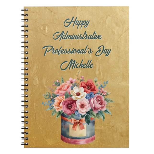 Elegant Gold Administrative Professionals Day Notizblock (Vorderseite)