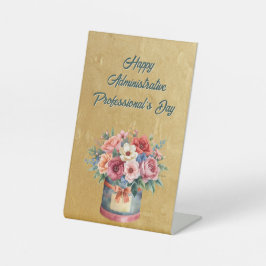 Elegant Gold Administrative Professionals Day Sockelschild