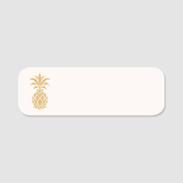 Elegant Gold Ananas Namensschild