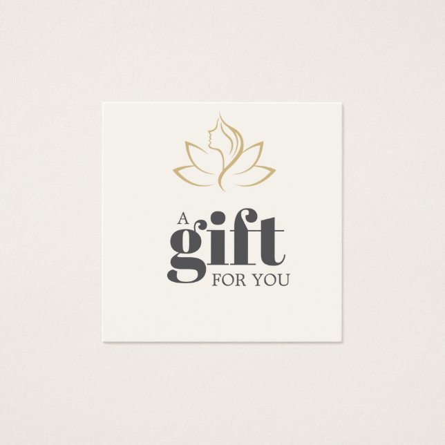 Elegant gold and black beauty salon gift card (Vorderseite)