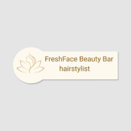 Elegant gold and black beauty salon namensschild