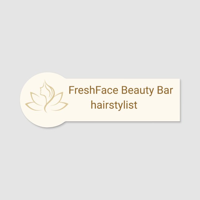 Elegant gold and black beauty salon namensschild (Vorderseite)
