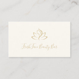 Elegant gold and black beauty salon visitenkarte