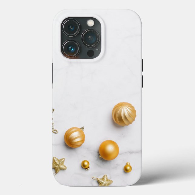 Elegant Gold And White Marble Case-Mate iPhone Hülle (Rückseite)