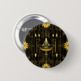 Elegant gold black gatsby button