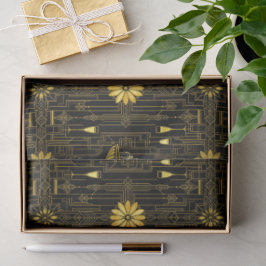 Elegant gold black gatsby seidenpapier