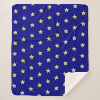 Elegant Gold & Blue Star Pattern  Sherpadecke