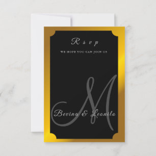 Elegant Gold Botanical   Wahl zum Hochzeitsessen R RSVP Karte