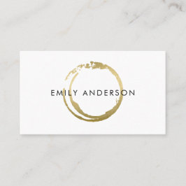 ELEGANT GOLD BRUSCH STROKE STAIN CIRCLE MARK LOGO VISITENKARTE