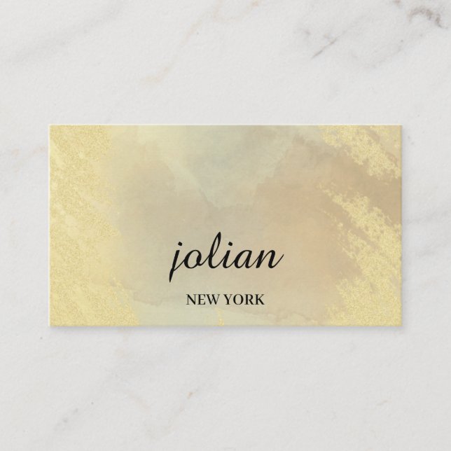  Elegant Gold Business Card – Minimalist Luxurious Visitenkarte (Vorderseite)