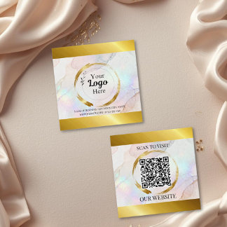Elegant Gold business logo Modern  Telefonnummerkarte