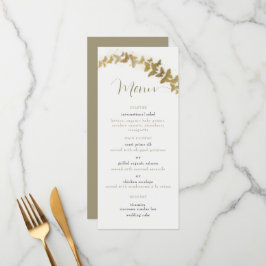 Elegant Gold Butterflies Boho Chic Classy Wedding Menükarte