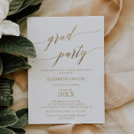 Elegant Gold Calligraphy Graduation Party Einladung<br><div class="desc">This elegant gold calligraphy graduation party Einladung is perfect for a Simple Party. The neutral design feature a minimalist card decorated with romantic and whimsical falsch gold foil typography. Please Anmerkung: This design does not feature real gold foil. It is hat eine High-Quality Graphic Made to look like gold foil....</div>