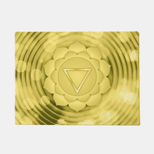 Elegant Gold Chakra Zen Yoga Geistliche Meditation Fußmatte (Vorderseite)