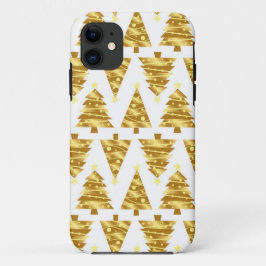 Elegant Gold Christmas Tree iPhone Case