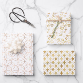 Elegant Gold Detailed  Geschenkpapier Set