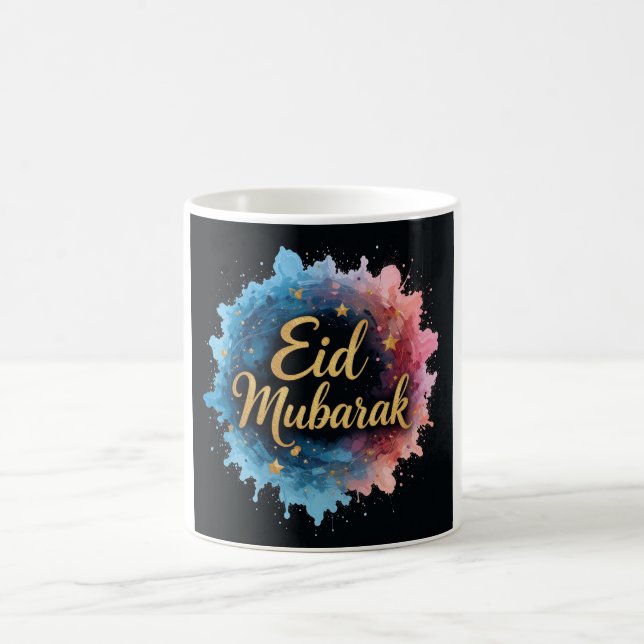 Elegant Gold Eid Mubarak Calligraphy Kaffeetasse (Mittel)
