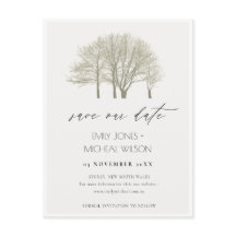 ELEGANT GOLD FALL AUTUMN BÄUME SAVE THE DATE