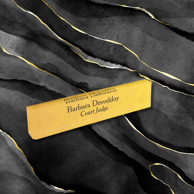 Elegant Gold farbige Richter Namensplakette (Von Creator hochgeladen)