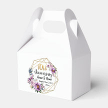 Elegant Gold Floral 10-Jahres-Jubiläum 