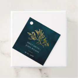 ELEGANT GOLD FOIL NAVY UNTERWASSER MEERESWEED WEDD GESCHENKANHÄNGER