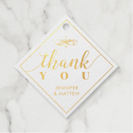 Elegant Gold Foil Wedding Vielen Dank für Ihre Unt Geschenkanhänger
