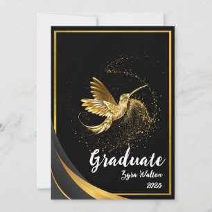 Elégant Gold Formal Graduation Party Invitation