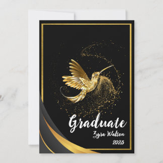 Elégant Gold Formal Graduation Party Invitation