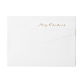 Elegant Gold Frohe Weihnachten Rücksendeadresse