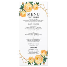 Elegant Gold Geometric Orange Floral Boho Hochzeit