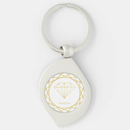 Elegant Gold Geometric Schlüsselanhänger