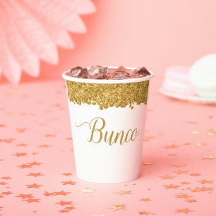 Elegant Gold Girly Bunco Pappbecher