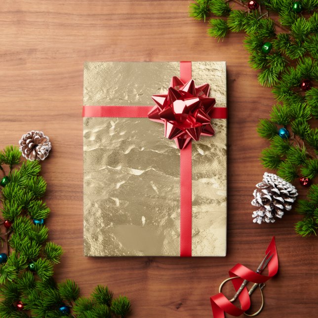 Elegant Gold Glam Geschenkpapier (Feiertagsgeschenk)