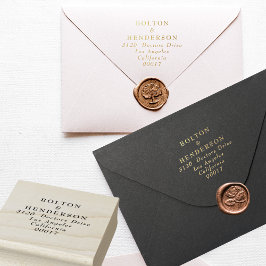 Elegant Gold Glitz Floral Wreath Wedding Gummistempel