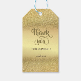 Elegant Gold Glitzer Bokeh Wedding Vielen Dank Geschenkanhänger