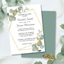Elegant Gold Glitzer Eukalyptus Greenerity Wedding