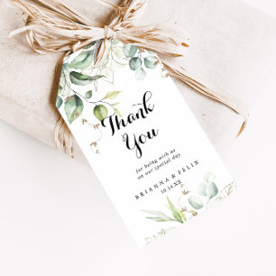 Elegant Gold Greenerding Wedding Vielen Dank Geschenkanhänger