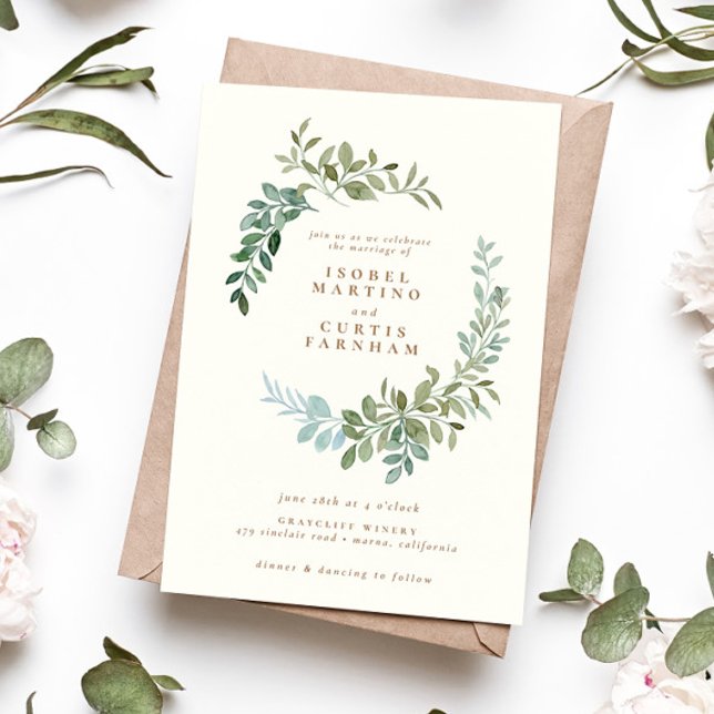 Elegant Gold Greenery Eucalyptus Leaf Wedding (Von Creator hochgeladen)