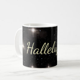 Elegant Gold Hallelujah! Auf Stars schwarzer Feier Kaffeetasse
