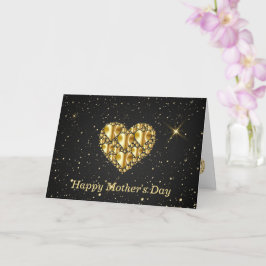 Elegant, Gold, Herz, Star Night Karte