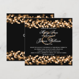 Elegant Gold Hollywood Glam Wedding Einladung