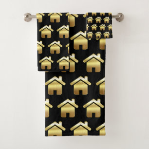 Elegant Gold House Symbole Real Estate Design