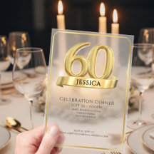 Elegant Gold Iconic Age Named 60th Birthday