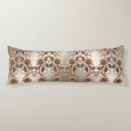 Elegant Gold Jewel Flowers Body Pillow Seitenschläferkissen