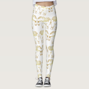 Elegant Gold Leggings